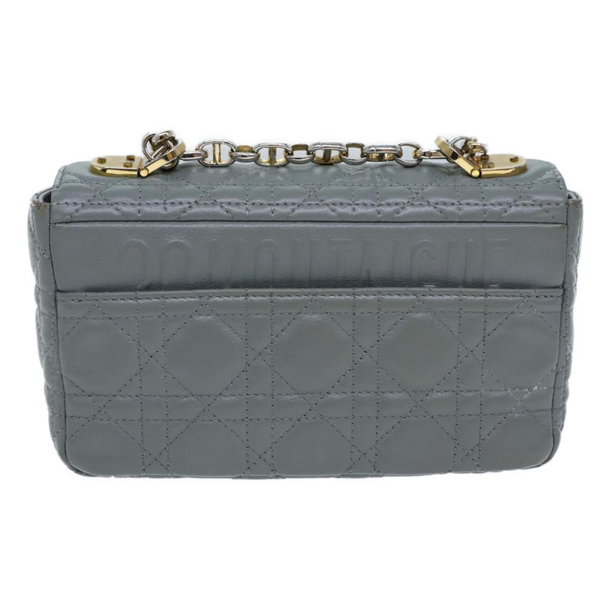 Dior Caro Grey Leather Shoulder Bag (Pre-Owned) Size ONE SIZE - 2 Thumbnail