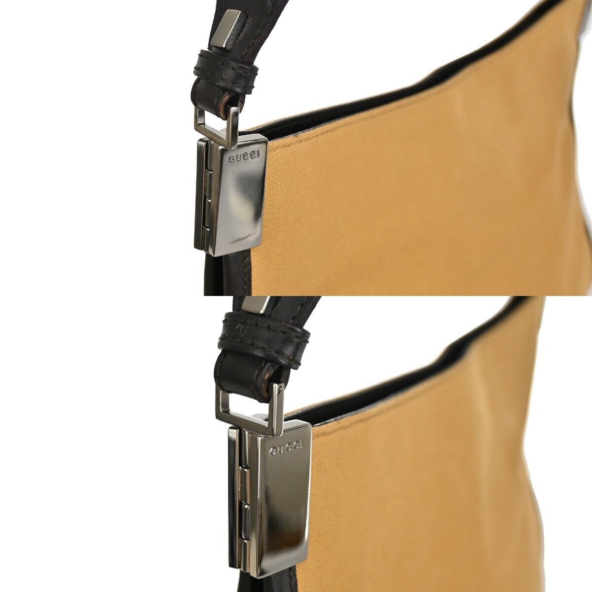 Gucci Sherry Camel Canvas Shoulder Bag (Pre-Owned) Size ONE SIZE - 6 Thumbnail