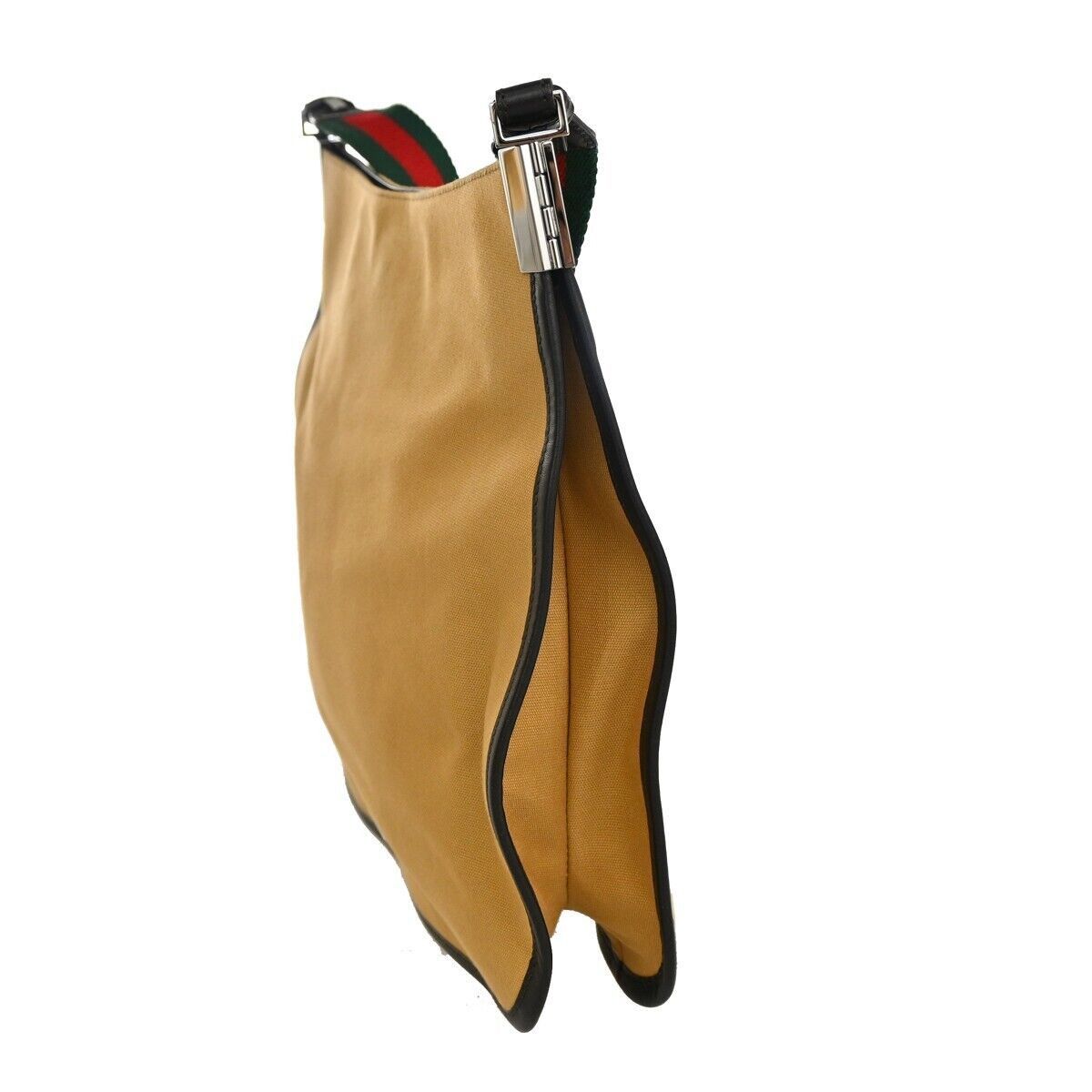 Gucci Sherry Camel Canvas Shoulder Bag (Pre-Owned) Size ONE SIZE - 3 Thumbnail