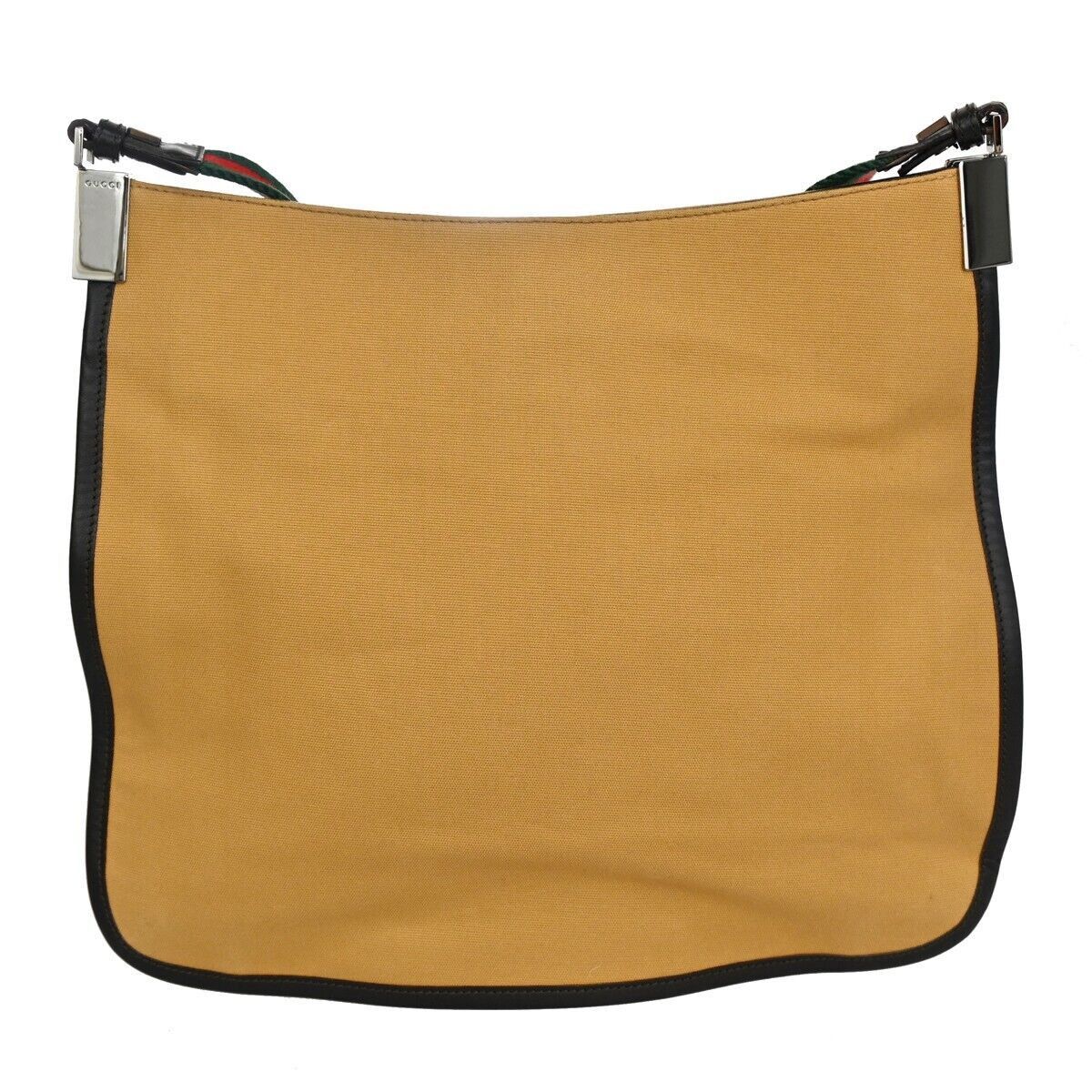 Gucci Sherry Camel Canvas Shoulder Bag (Pre-Owned) Size ONE SIZE - 2 Thumbnail