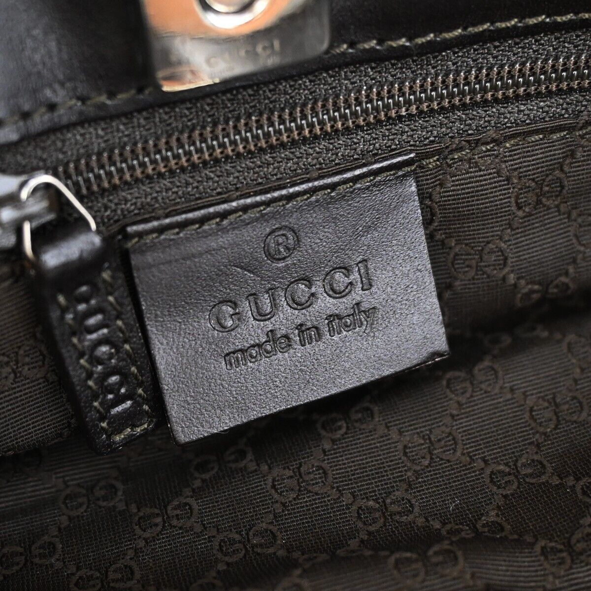 Gucci Sherry Camel Canvas Shoulder Bag (Pre-Owned) Size ONE SIZE - 9 Thumbnail