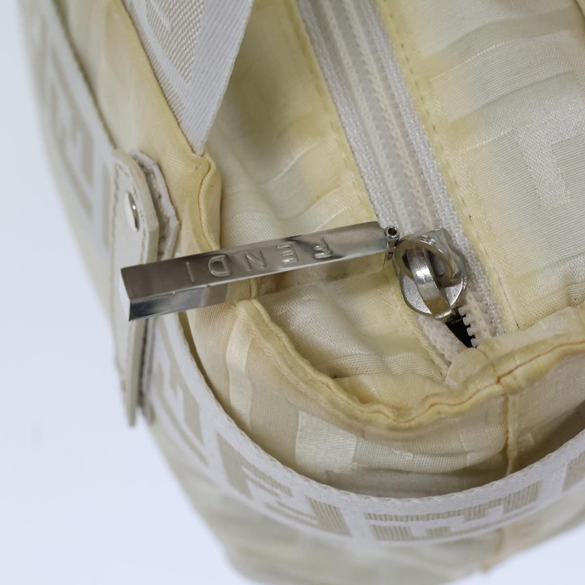 Fendi Zucca White Canvas Handbag (Pre-Owned) Size ONE SIZE - 18 Thumbnail