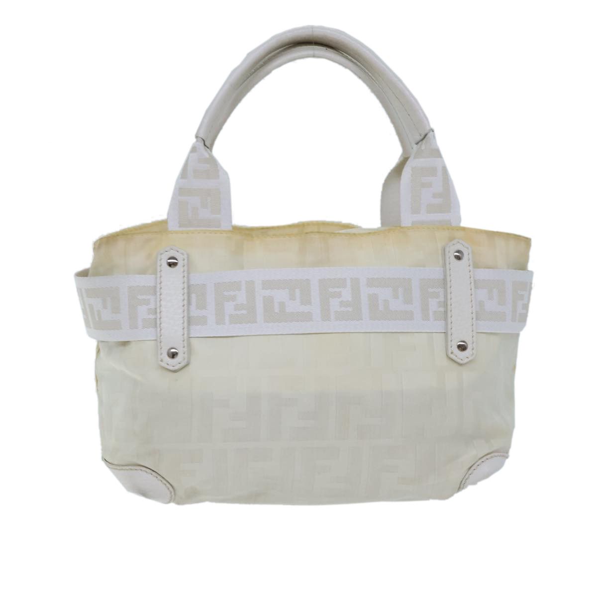 Fendi Zucca White Canvas Handbag (Pre-Owned) Size ONE SIZE - 2 Thumbnail