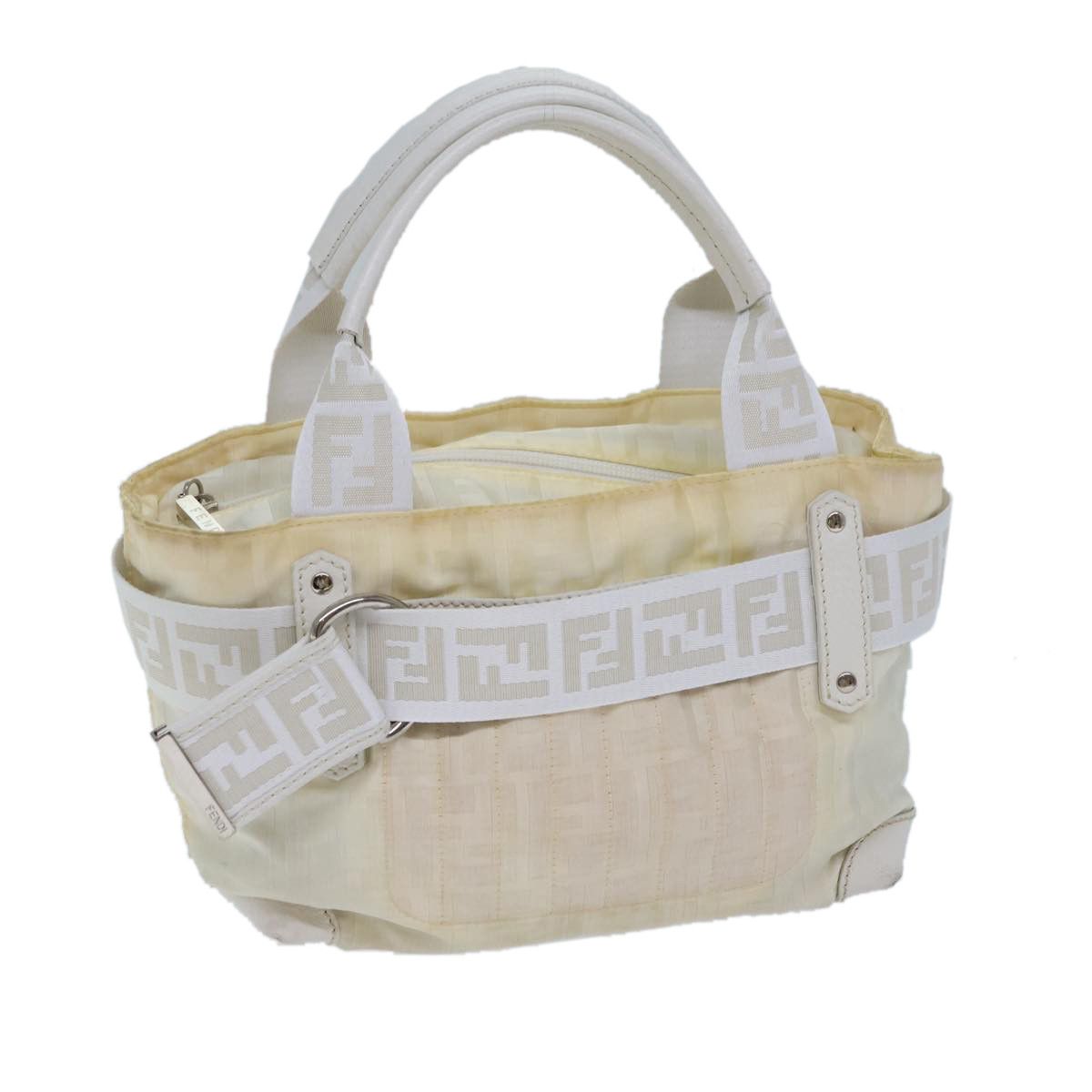 Fendi Zucca White Canvas Handbag (Pre-Owned) Size ONE SIZE - 11 Thumbnail