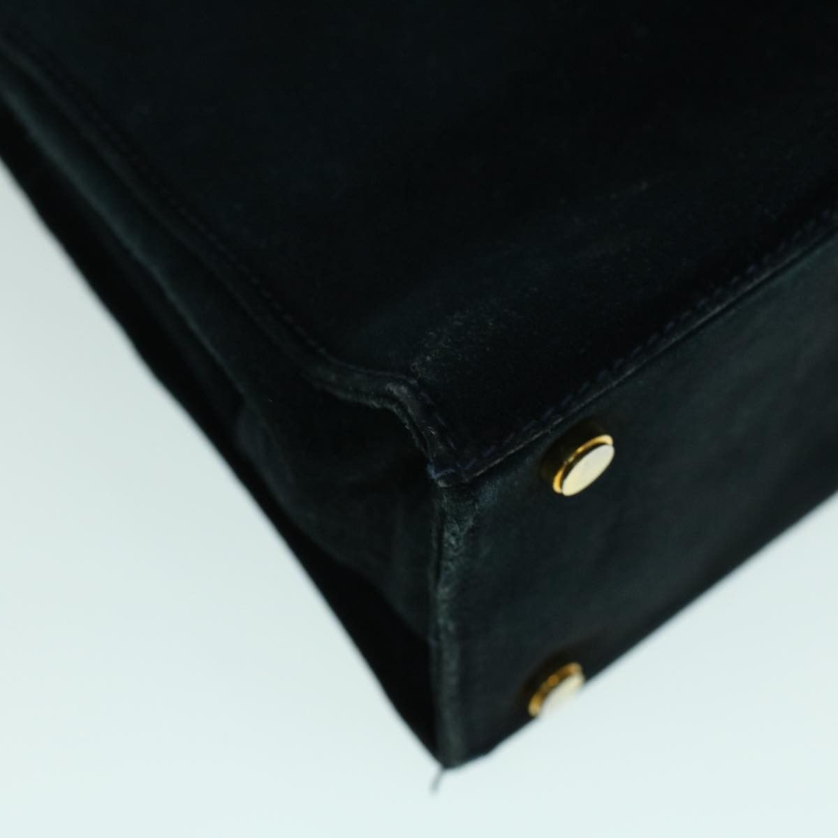 Salvatore Ferragamo Vara Black Suede Handbag (Pre-Owned) Size ONE SIZE - 8 Thumbnail
