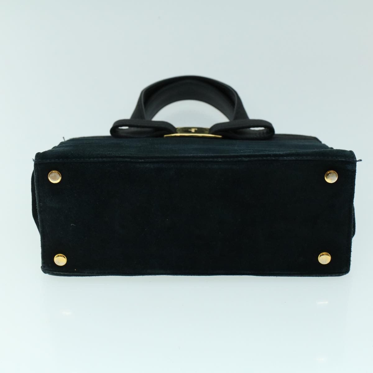 Salvatore Ferragamo Vara Black Suede Handbag (Pre-Owned) Size ONE SIZE - 3 Thumbnail
