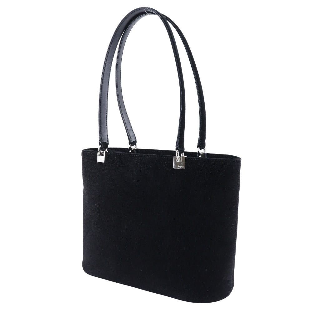 Salvatore Ferragamo Gancini Black Suede Handbag (Pre-Owned) Size ONE SIZE - 2 Thumbnail