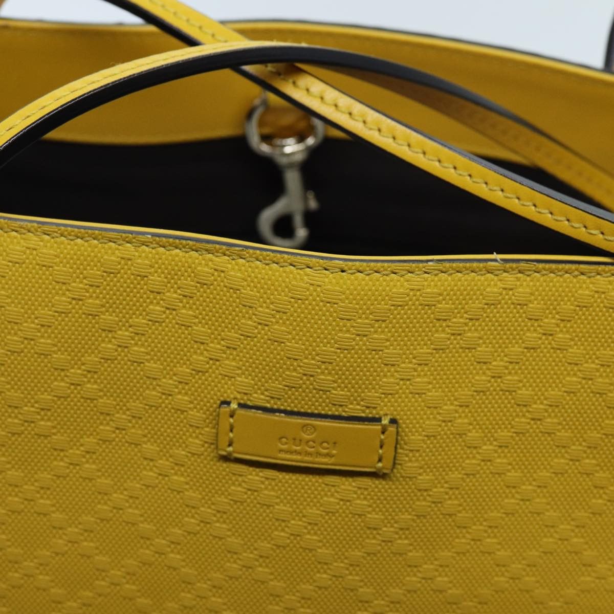 Gucci Diamante Yellow Leather Tote Bag (Pre-Owned) Size ONE SIZE - 19 Thumbnail