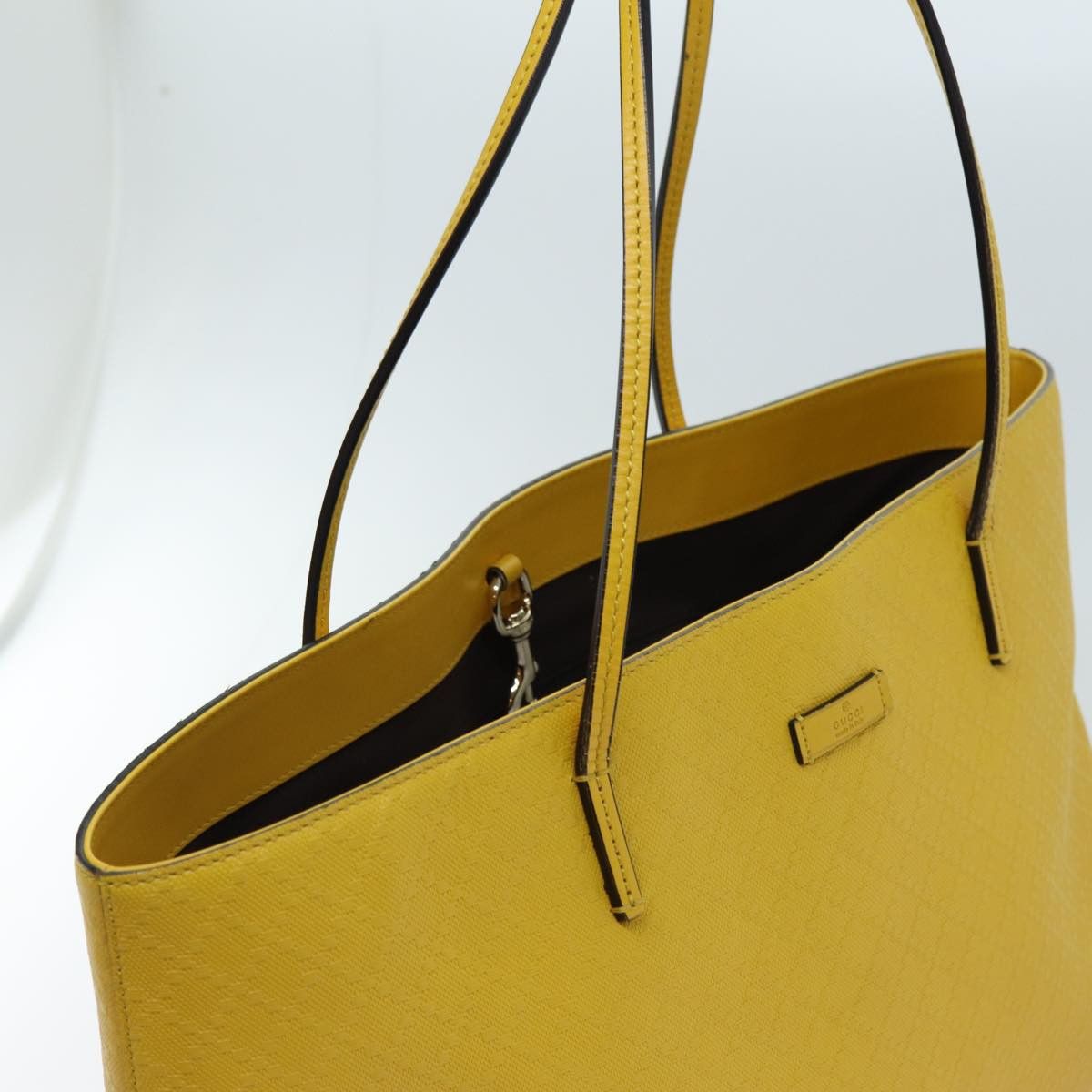 Gucci Diamante Yellow Leather Tote Bag (Pre-Owned) Size ONE SIZE - 14 Thumbnail