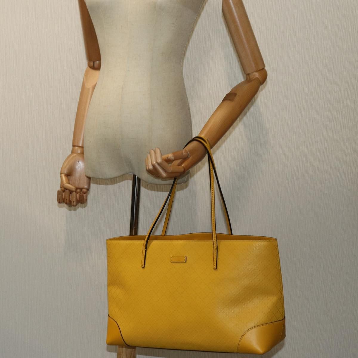 Gucci Diamante Yellow Leather Tote Bag (Pre-Owned) Size ONE SIZE - 7 Thumbnail