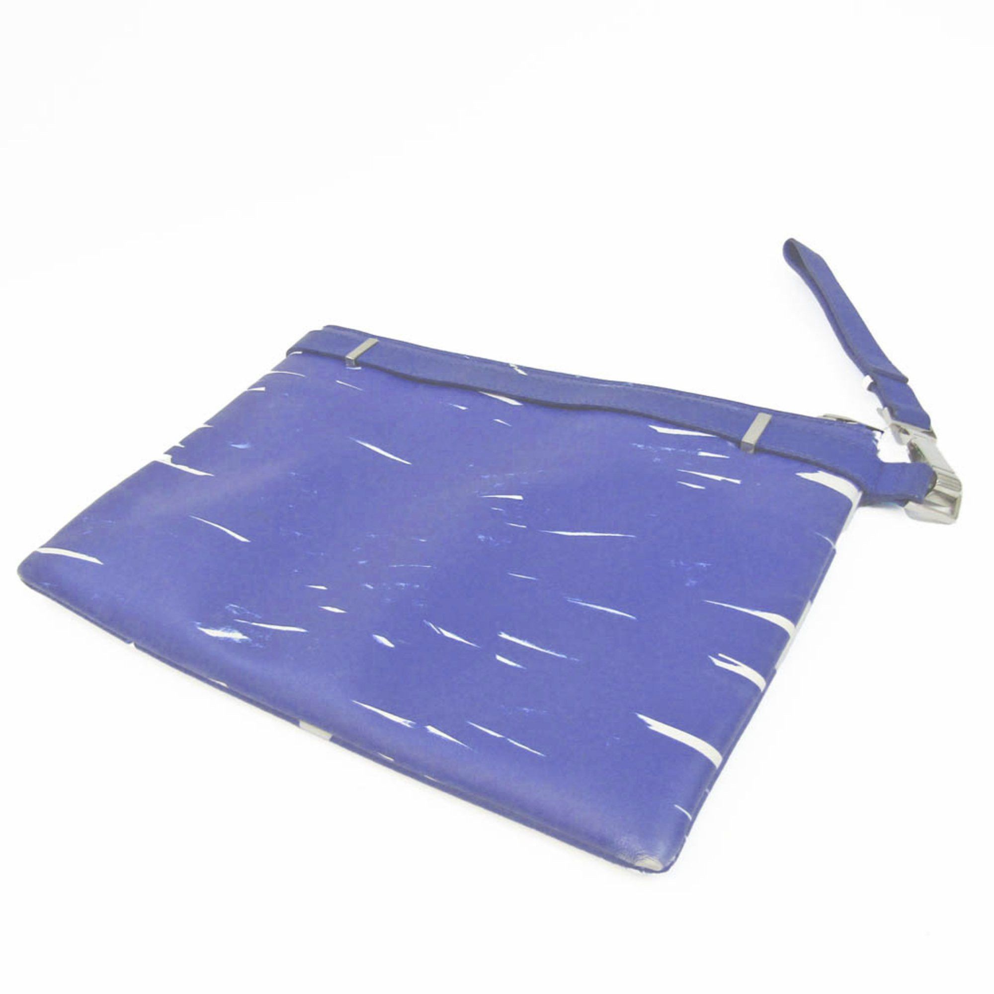 Balenciaga Blue Leather Clutch Bag (Pre-Owned) Size ONE SIZE - 2 Thumbnail