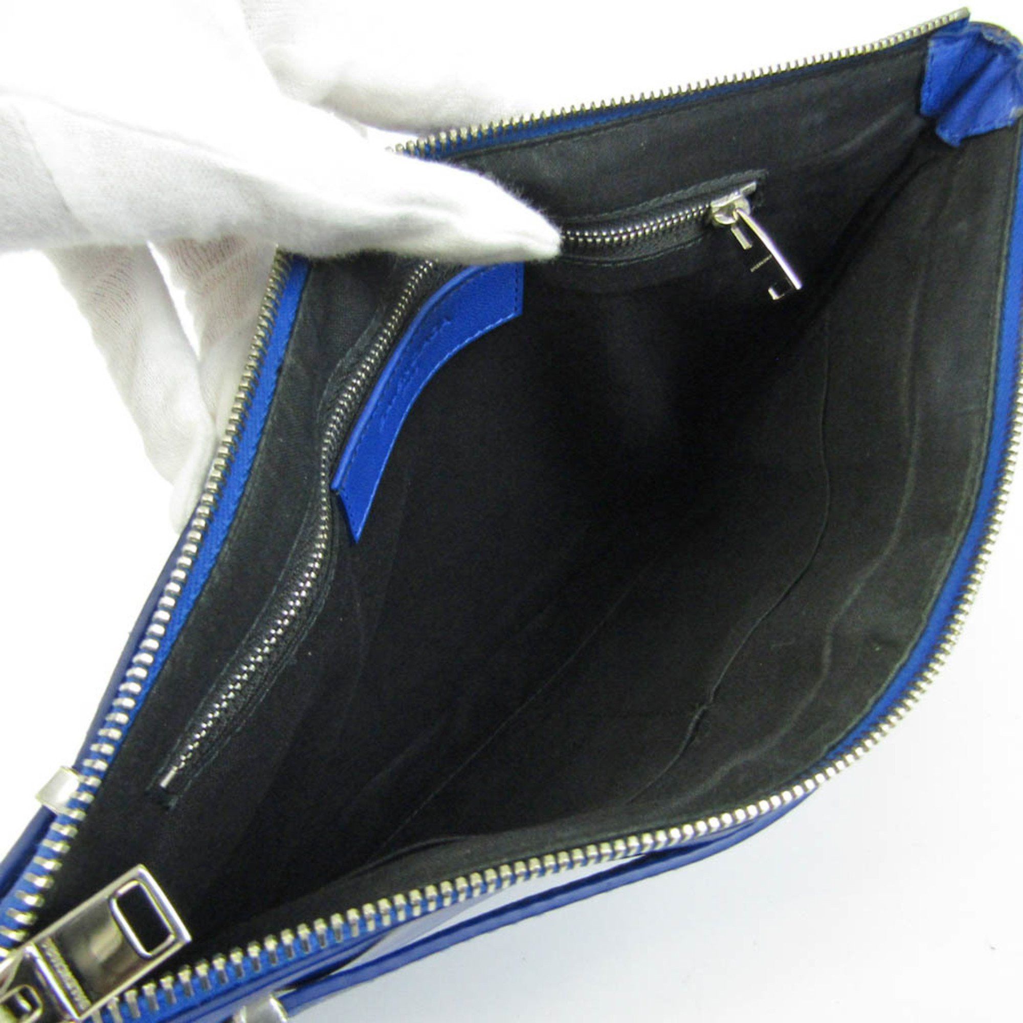 Balenciaga Blue Leather Clutch Bag (Pre-Owned) Size ONE SIZE - 5 Thumbnail