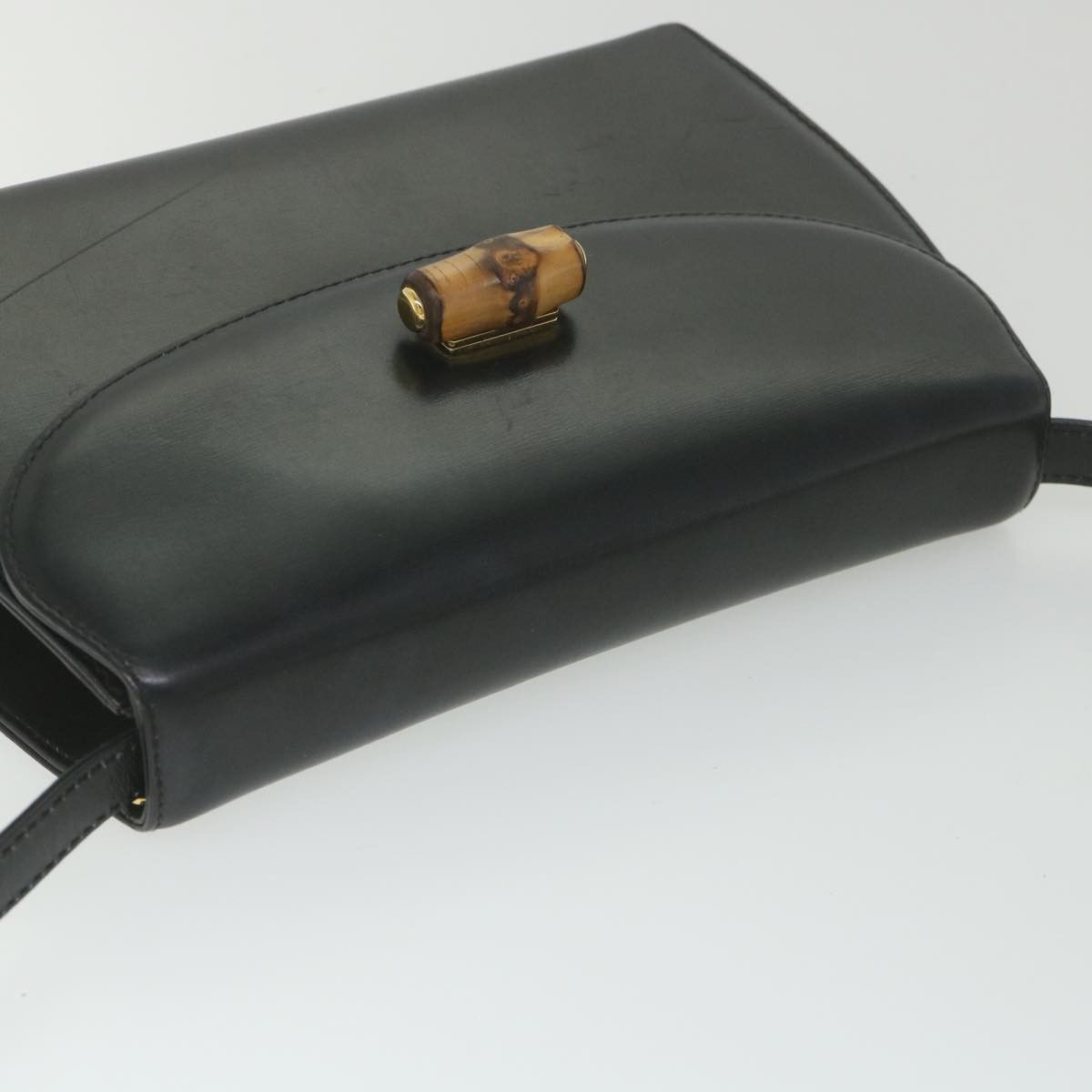 Gucci Bamboo Black Leather Shoulder Bag (Pre-Owned) Size ONE SIZE - 4 Thumbnail