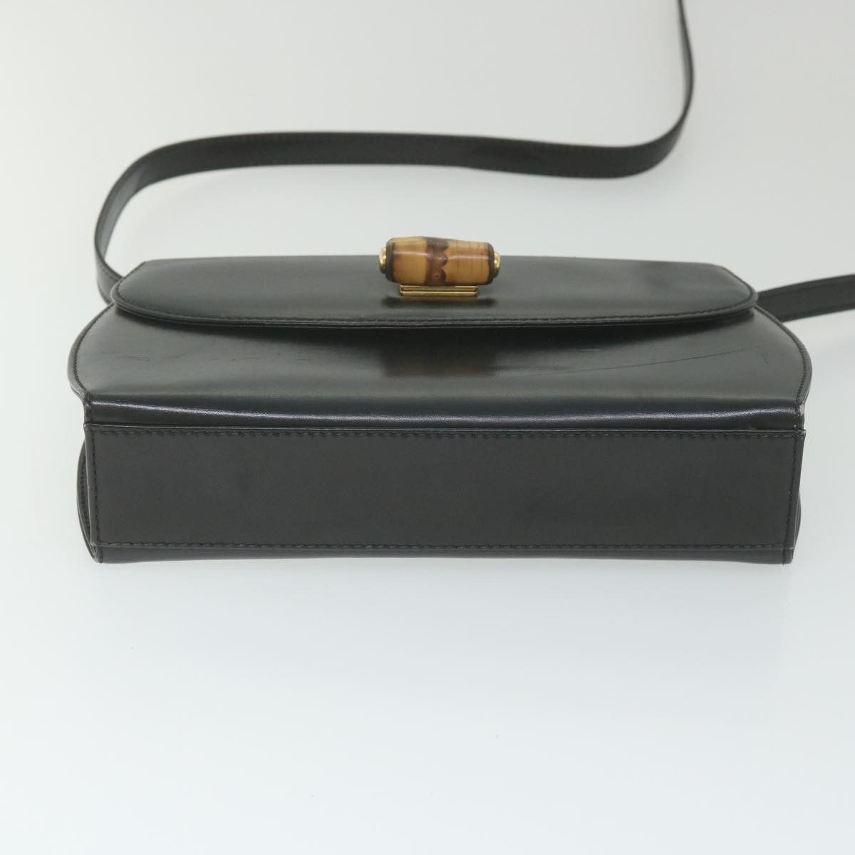 Gucci Bamboo Black Leather Shoulder Bag (Pre-Owned) Size ONE SIZE - 3 Thumbnail