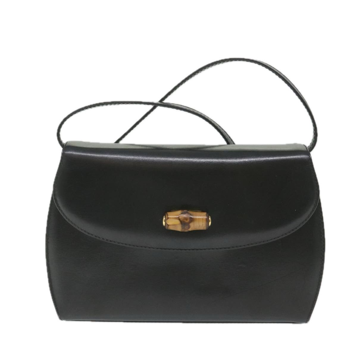 Gucci Bamboo Black Leather Shoulder Bag (Pre-Owned) Size ONE SIZE - 9 Thumbnail