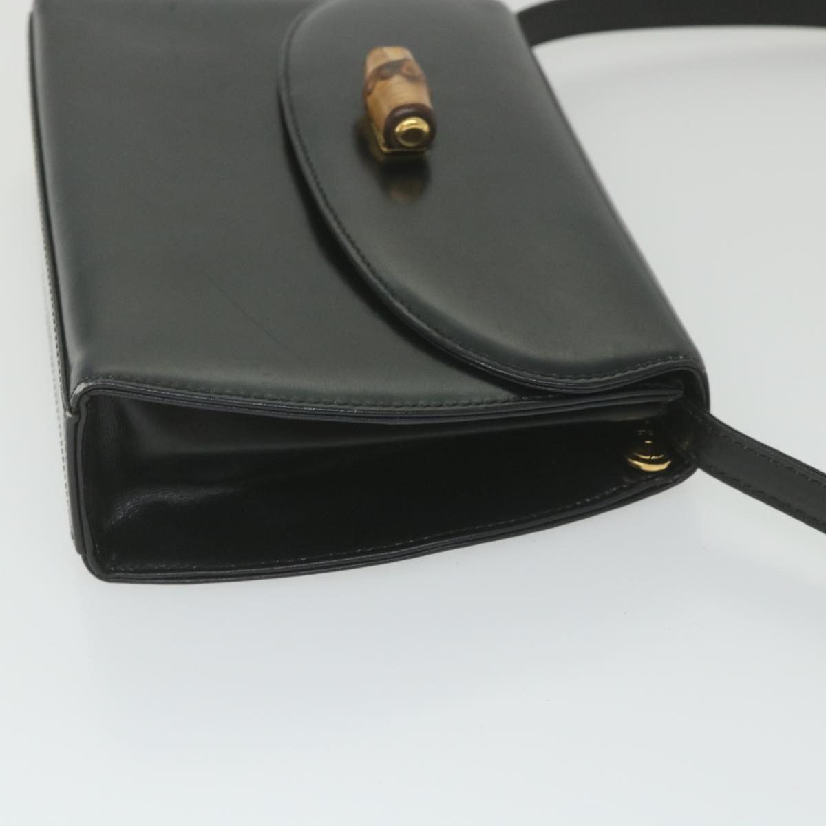 Gucci Bamboo Black Leather Shoulder Bag (Pre-Owned) Size ONE SIZE - 11 Thumbnail