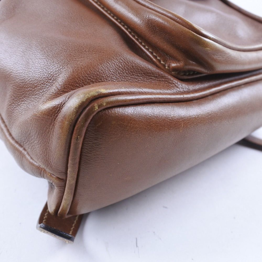 Gucci Bamboo Brown Pony-Style Calfskin Backpack Bag (Pre-Owned) Size ONE SIZE - 3 Thumbnail