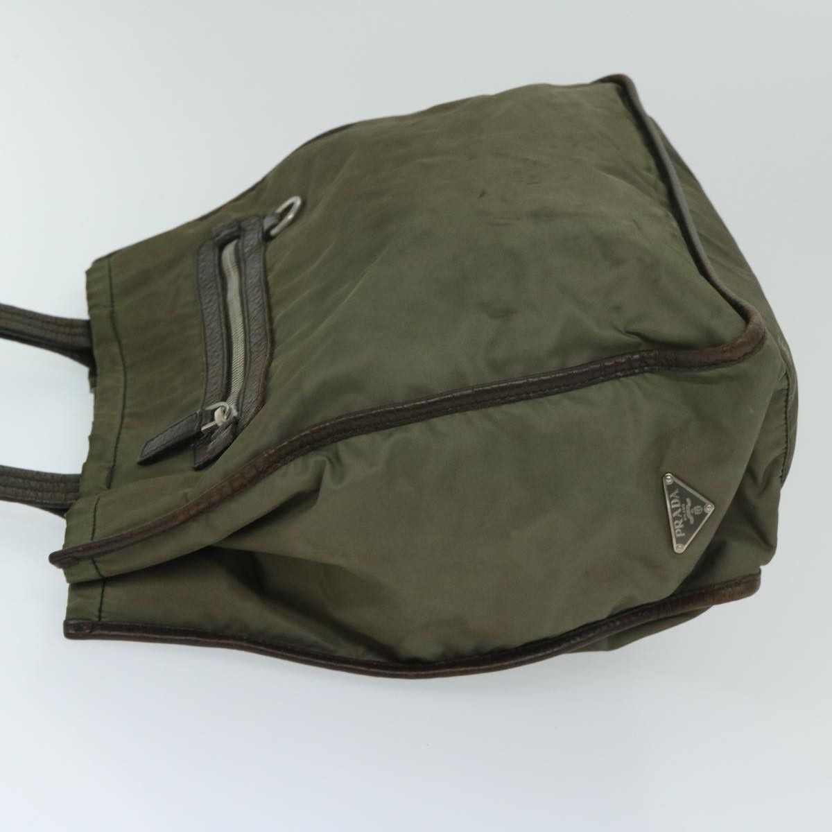 Prada Tessuto Khaki Synthetic Tote Bag (Pre-Owned) Size ONE SIZE - 10 Thumbnail