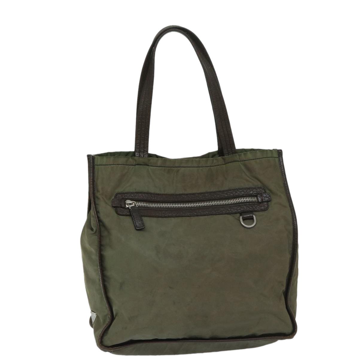 Prada Tessuto Khaki Synthetic Tote Bag (Pre-Owned) Size ONE SIZE - 15 Thumbnail