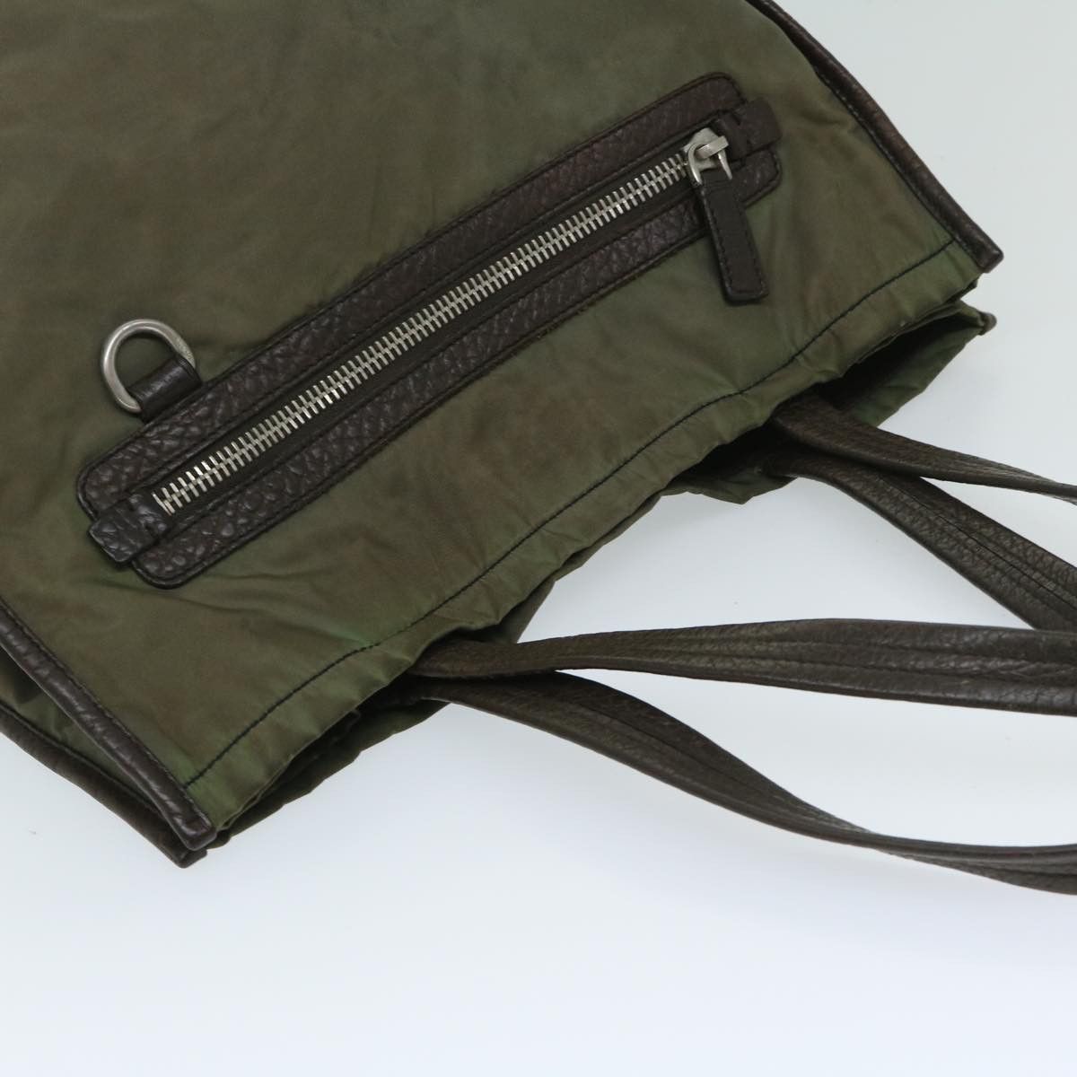Prada Tessuto Khaki Synthetic Tote Bag (Pre-Owned) Size ONE SIZE - 4 Thumbnail