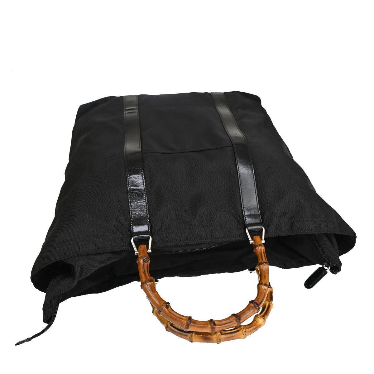 Gucci Bamboo Black Synthetic Handbag (Pre-Owned) Size ONE SIZE - 5 Thumbnail