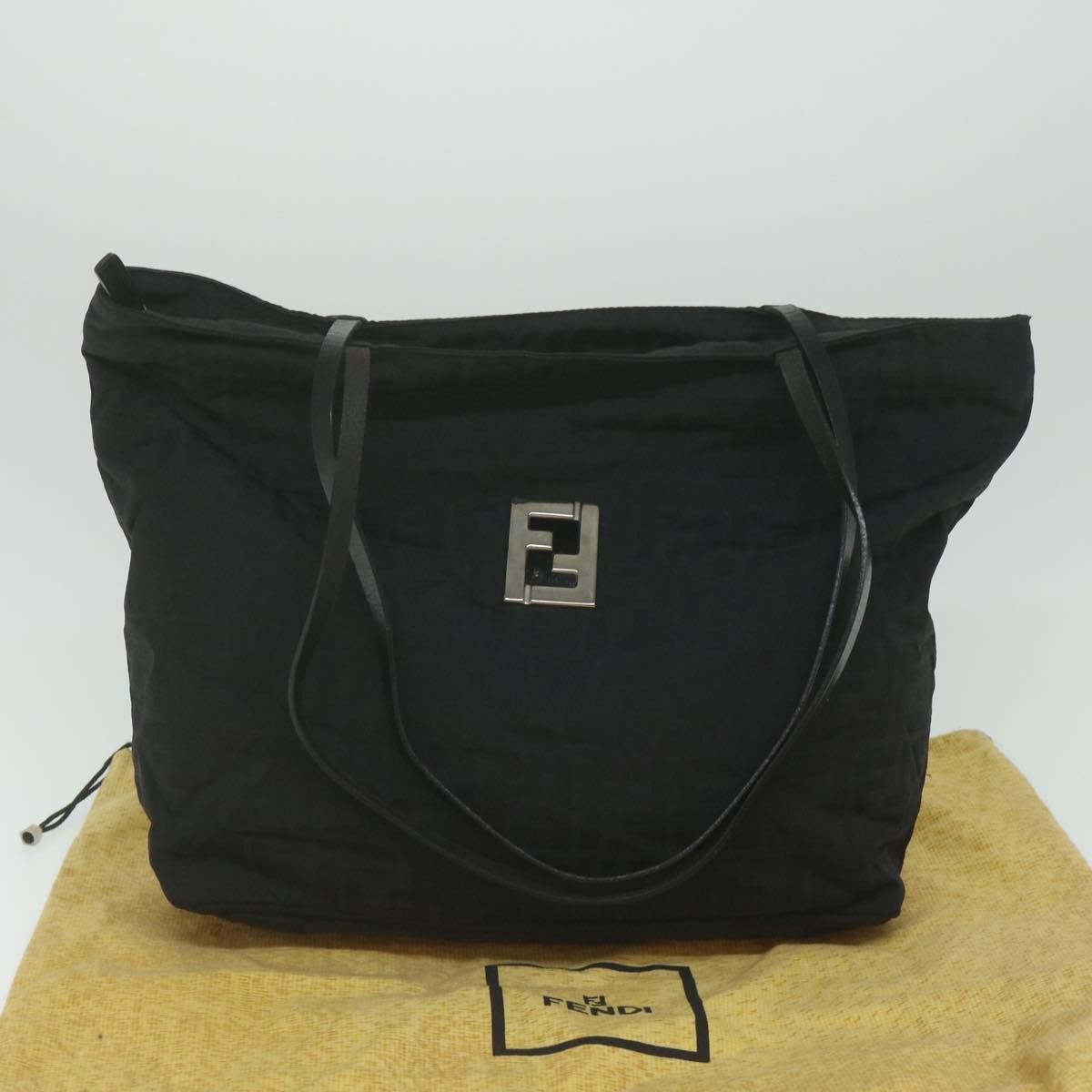 Fendi Black Canvas Tote Bag (Pre-Owned) Size ONE SIZE - 8 Thumbnail
