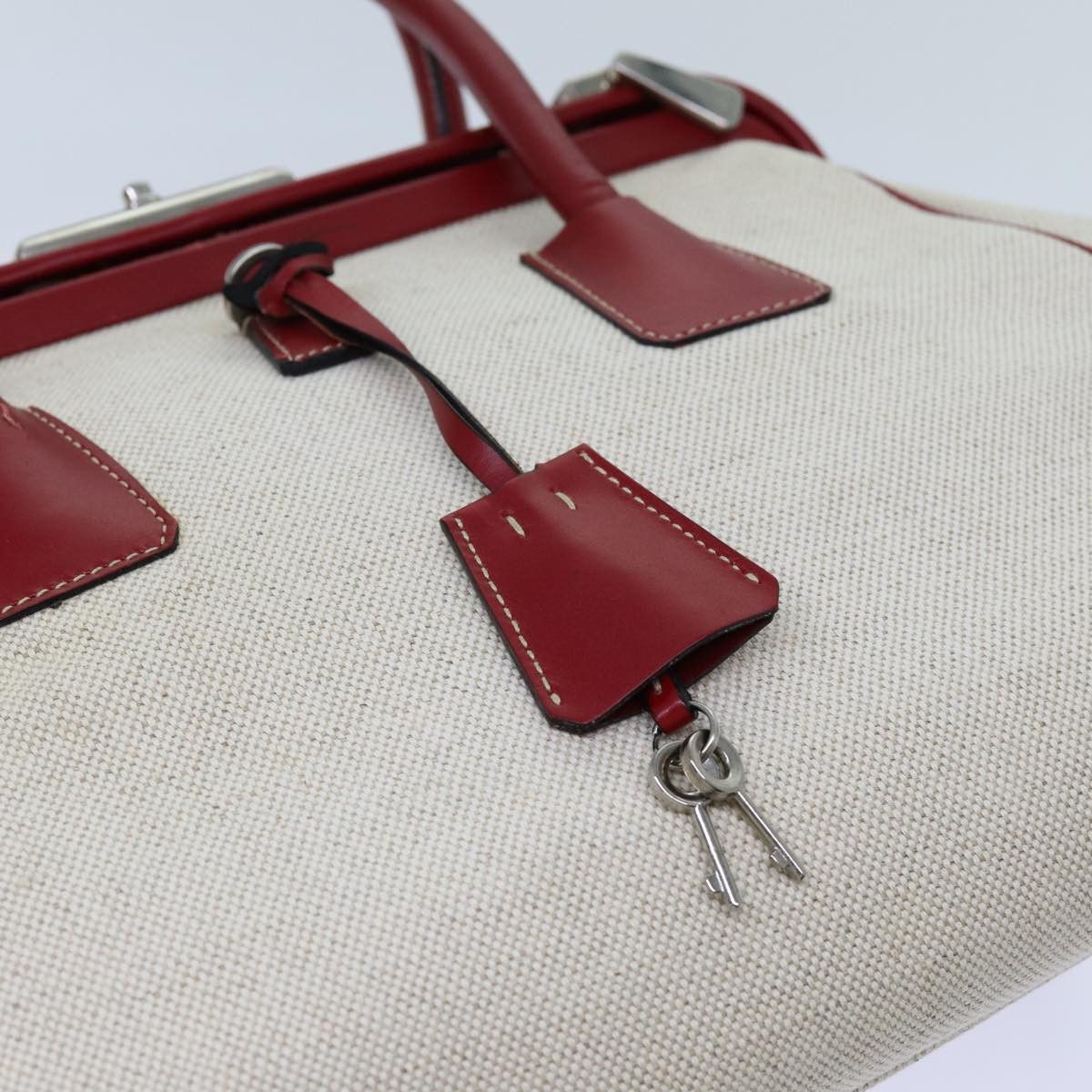 Prada Canapa Beige Canvas Handbag (Pre-Owned) Size ONE SIZE - 19 Thumbnail
