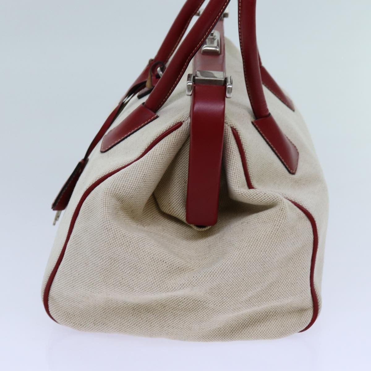 Prada Canapa Beige Canvas Handbag (Pre-Owned) Size ONE SIZE - 9 Thumbnail