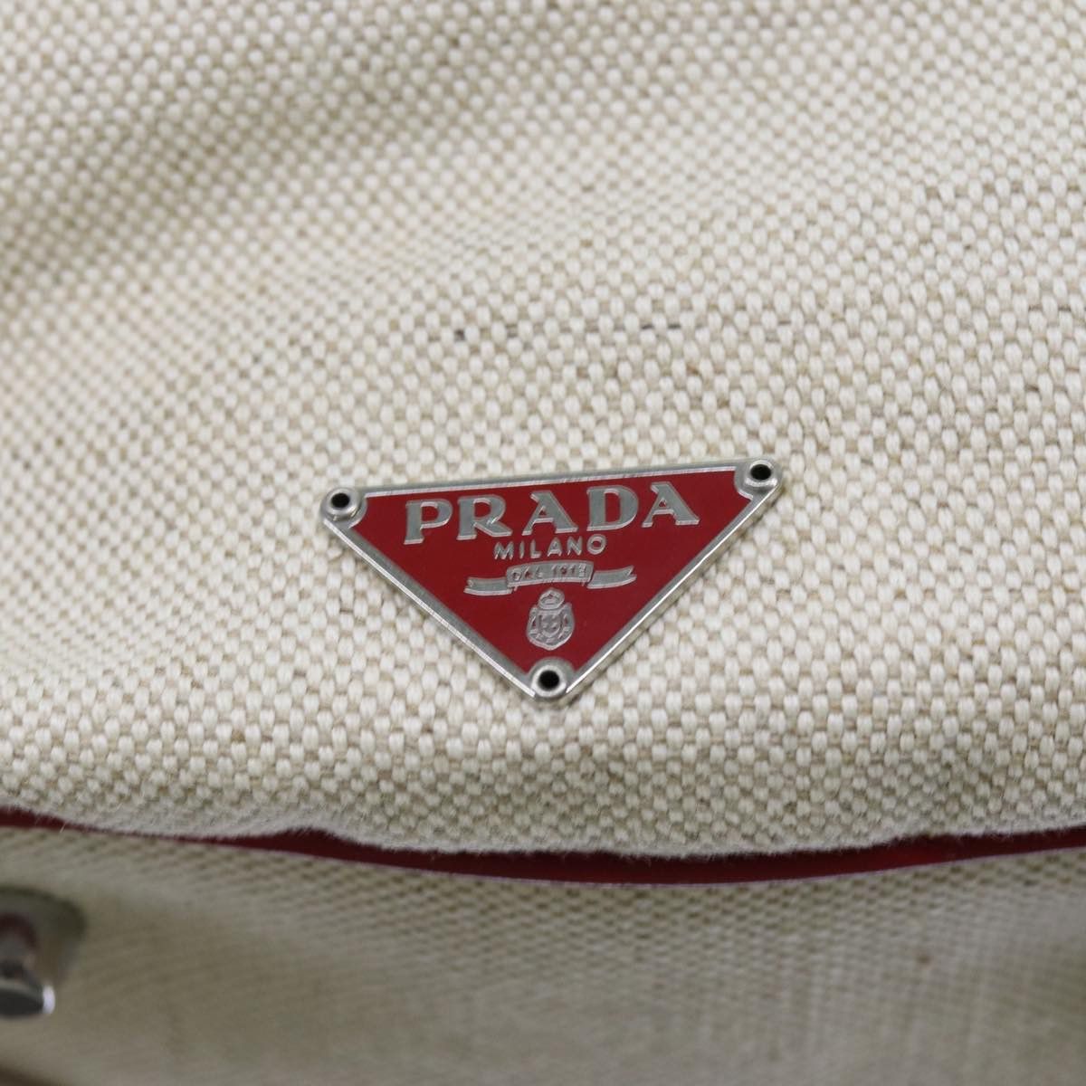 Prada Canapa Beige Canvas Handbag (Pre-Owned) Size ONE SIZE - 18 Thumbnail