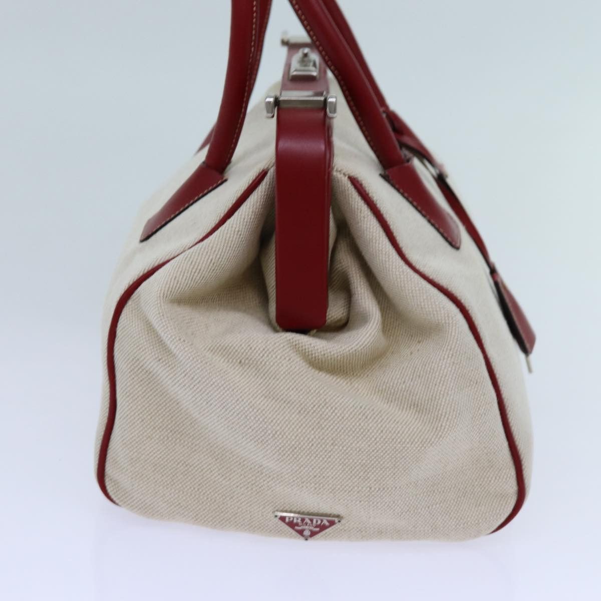 Prada Canapa Beige Canvas Handbag (Pre-Owned) Size ONE SIZE - 10 Thumbnail