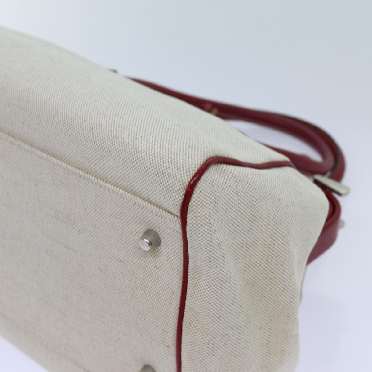 Prada Canapa Beige Canvas Handbag (Pre-Owned) Size ONE SIZE - 14 Thumbnail