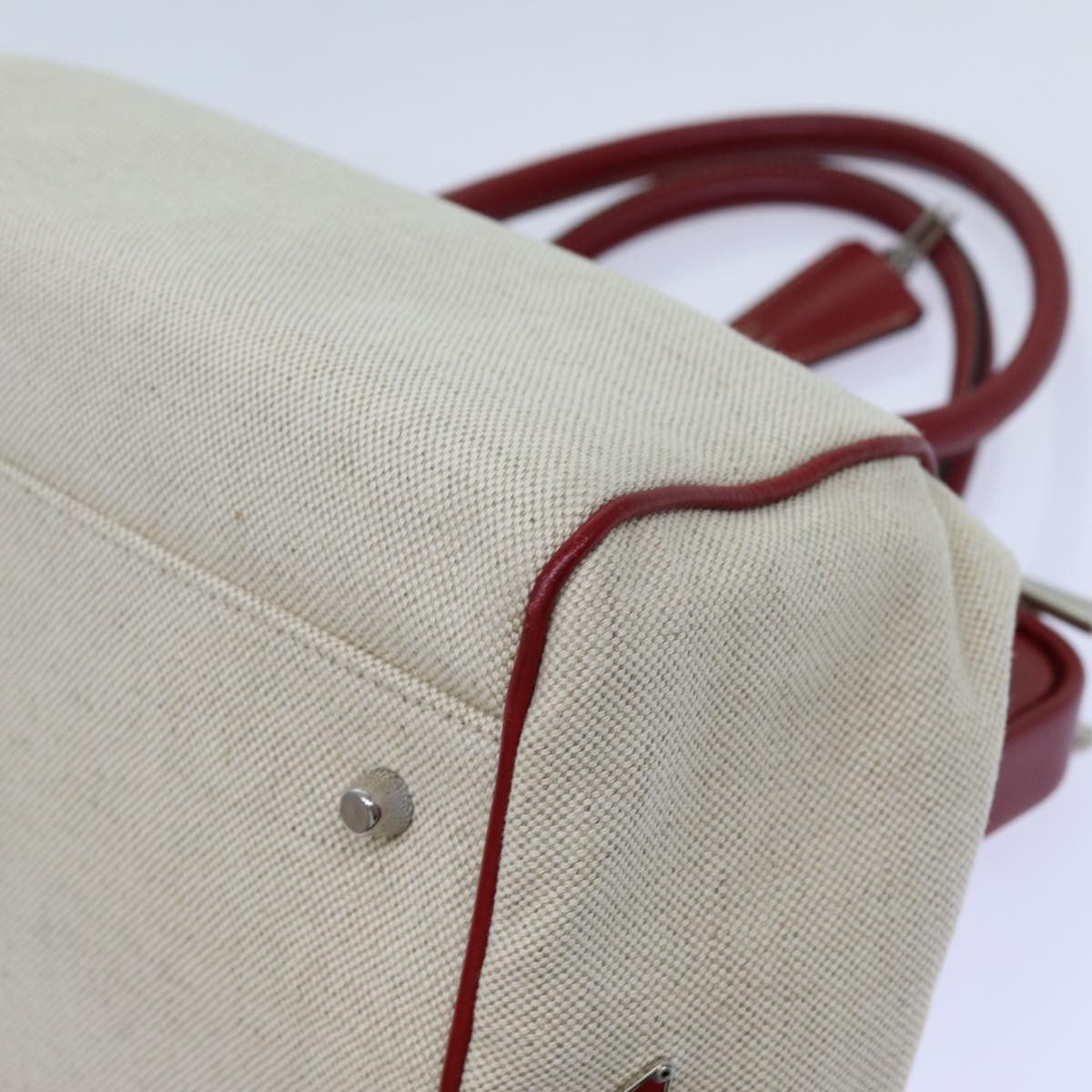 Prada Canapa Beige Canvas Handbag (Pre-Owned) Size ONE SIZE - 16 Thumbnail