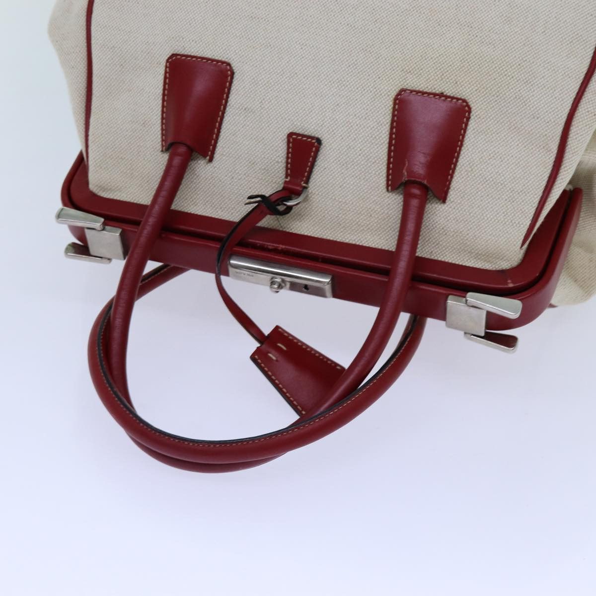 Prada Canapa Beige Canvas Handbag (Pre-Owned) Size ONE SIZE - 4 Thumbnail
