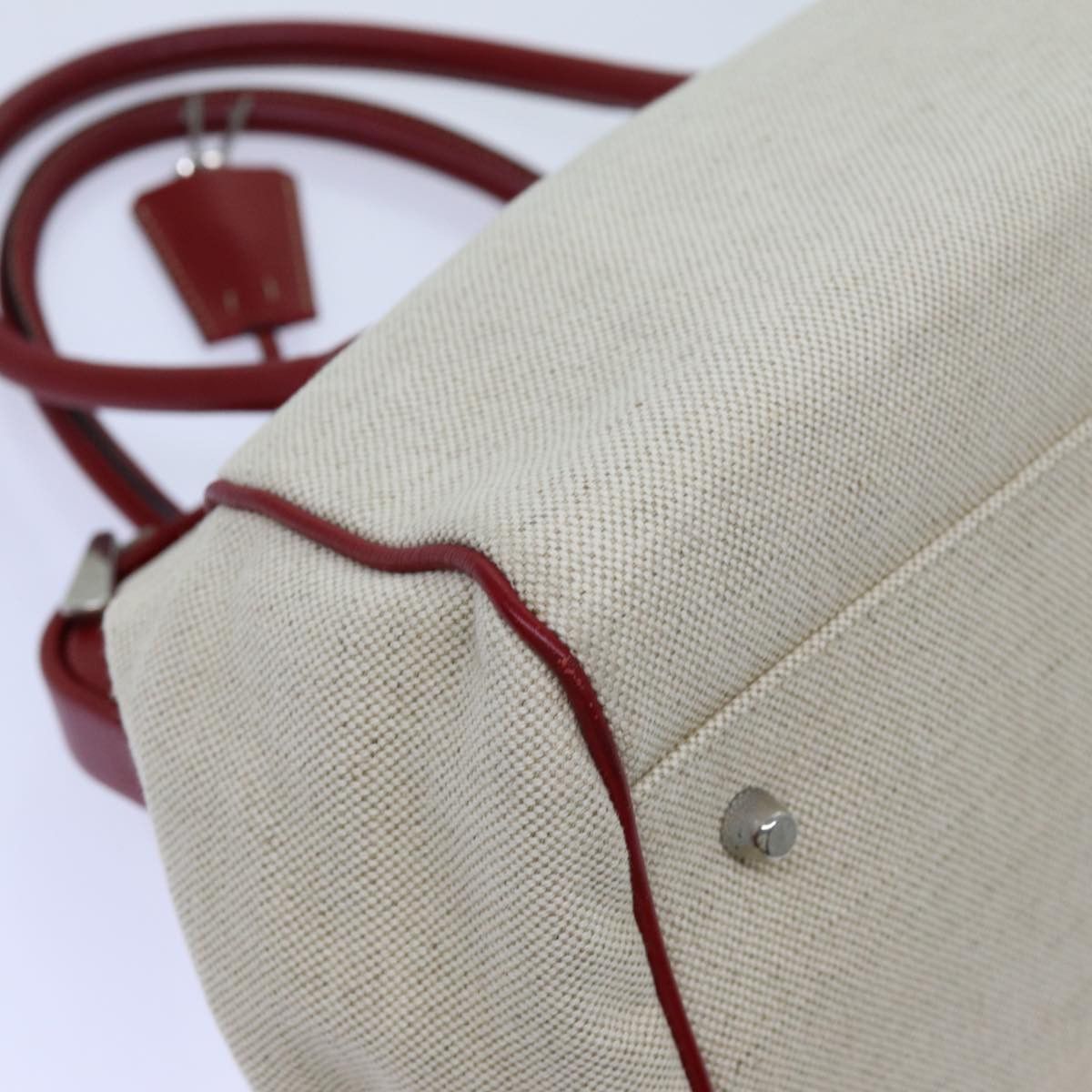 Prada Canapa Beige Canvas Handbag (Pre-Owned) Size ONE SIZE - 17 Thumbnail