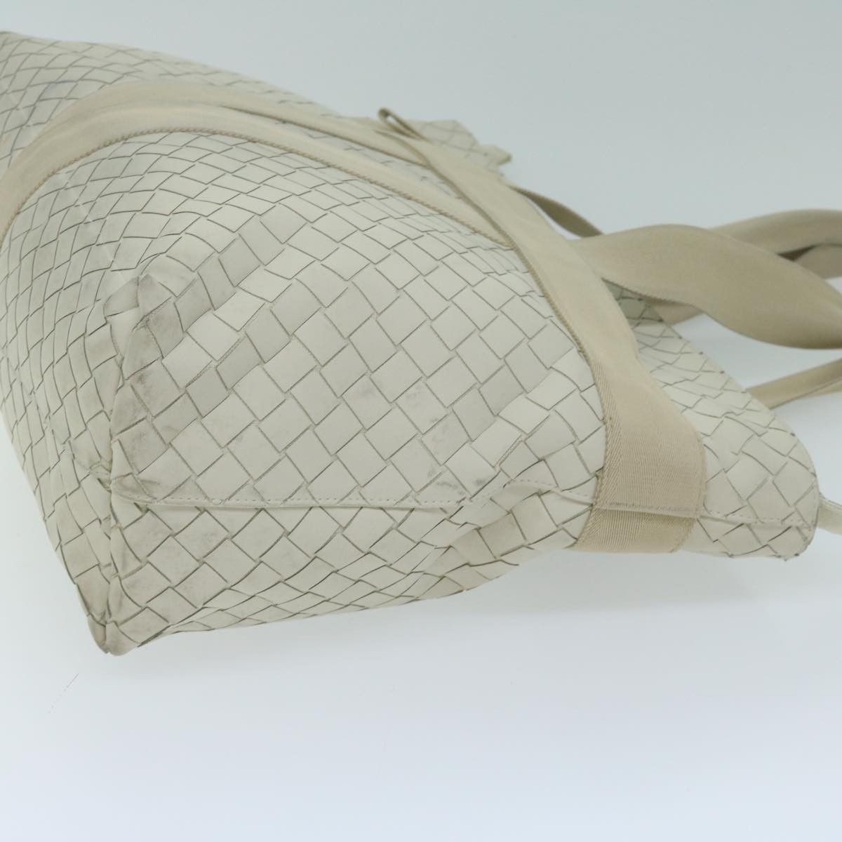 Bottega Veneta Intrecciato White Leather Tote Bag (Pre-Owned) Size ONE SIZE - 4 Thumbnail