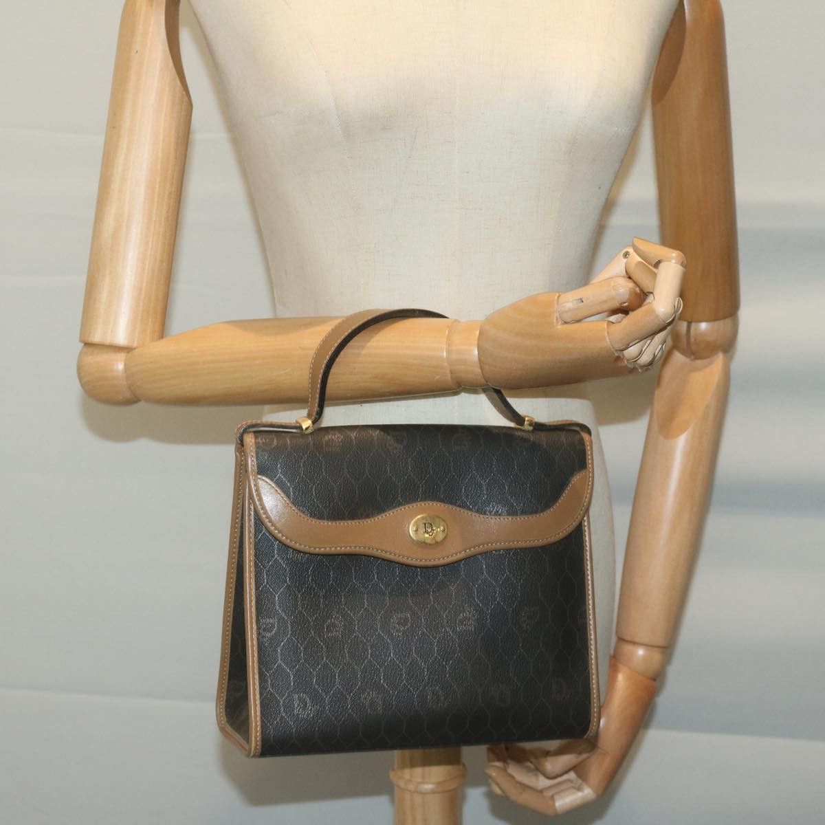 Dior Honeycomb Black Canvas Handbag (Pre-Owned) Size ONE SIZE - 6 Thumbnail