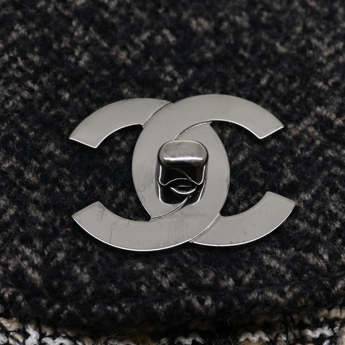 Chanel Black Wool Shoulder Bag (Pre-Owned) Size ONE SIZE - 6 Thumbnail