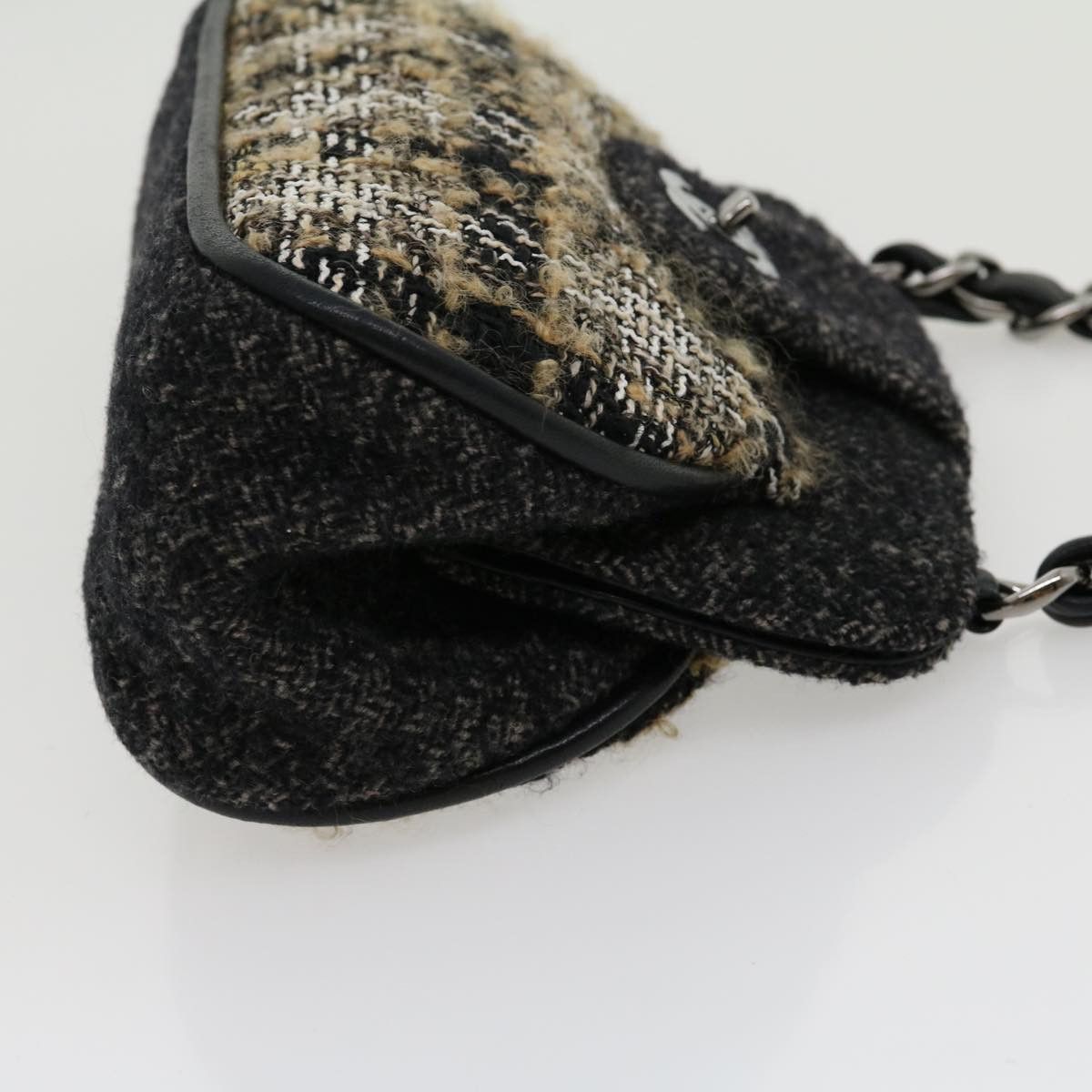 Chanel Black Wool Shoulder Bag (Pre-Owned) Size ONE SIZE - 3 Thumbnail