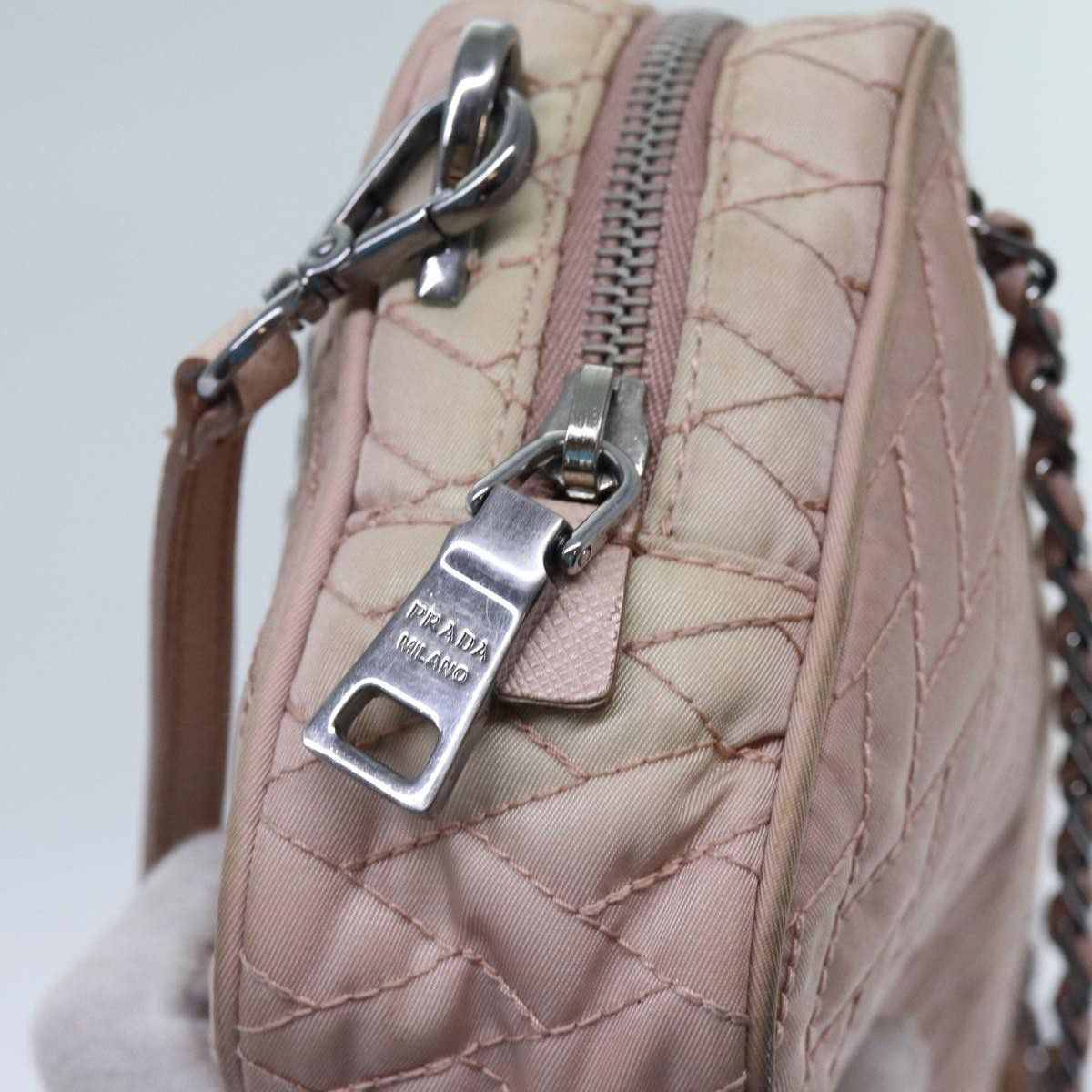 Prada Tessuto Pink Synthetic Handbag (Pre-Owned) Size ONE SIZE - 20 Thumbnail
