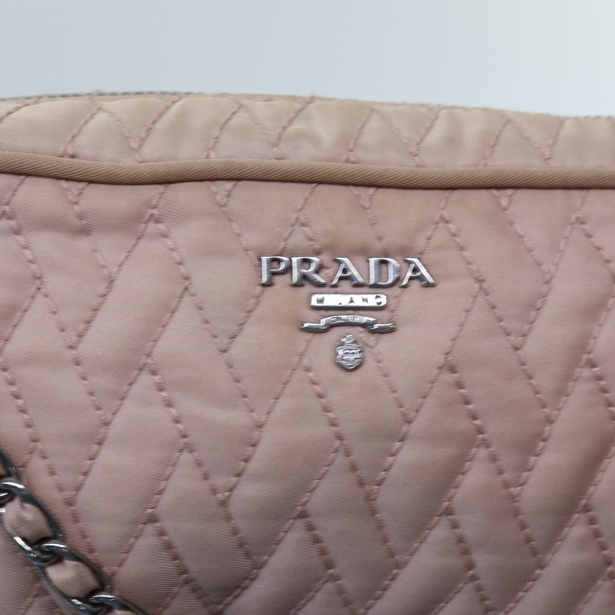 Prada Tessuto Pink Synthetic Handbag (Pre-Owned) Size ONE SIZE - 19 Thumbnail