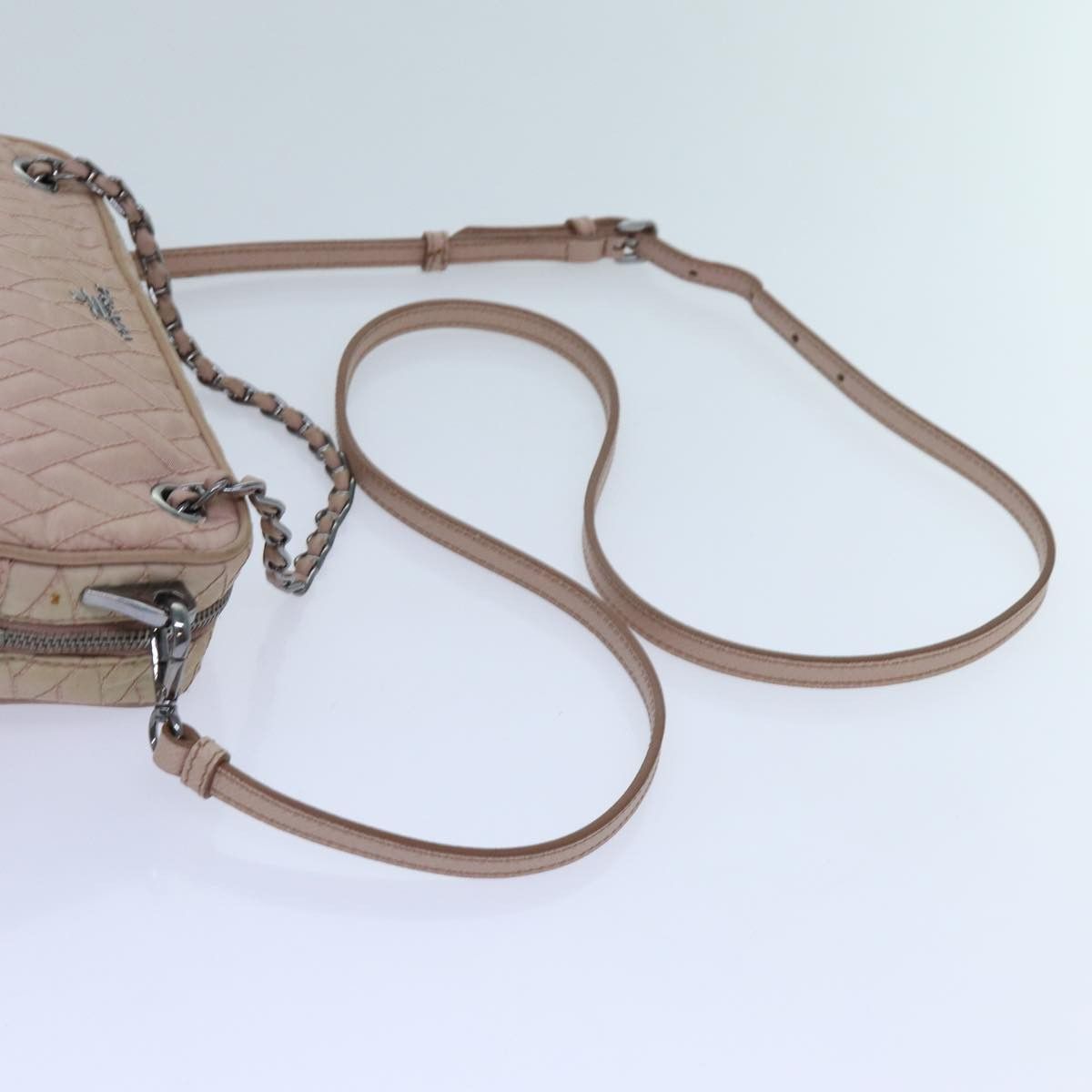 Prada Tessuto Pink Synthetic Handbag (Pre-Owned) Size ONE SIZE - 14 Thumbnail