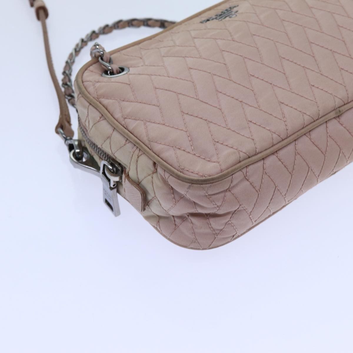 Prada Tessuto Pink Synthetic Handbag (Pre-Owned) Size ONE SIZE - 16 Thumbnail