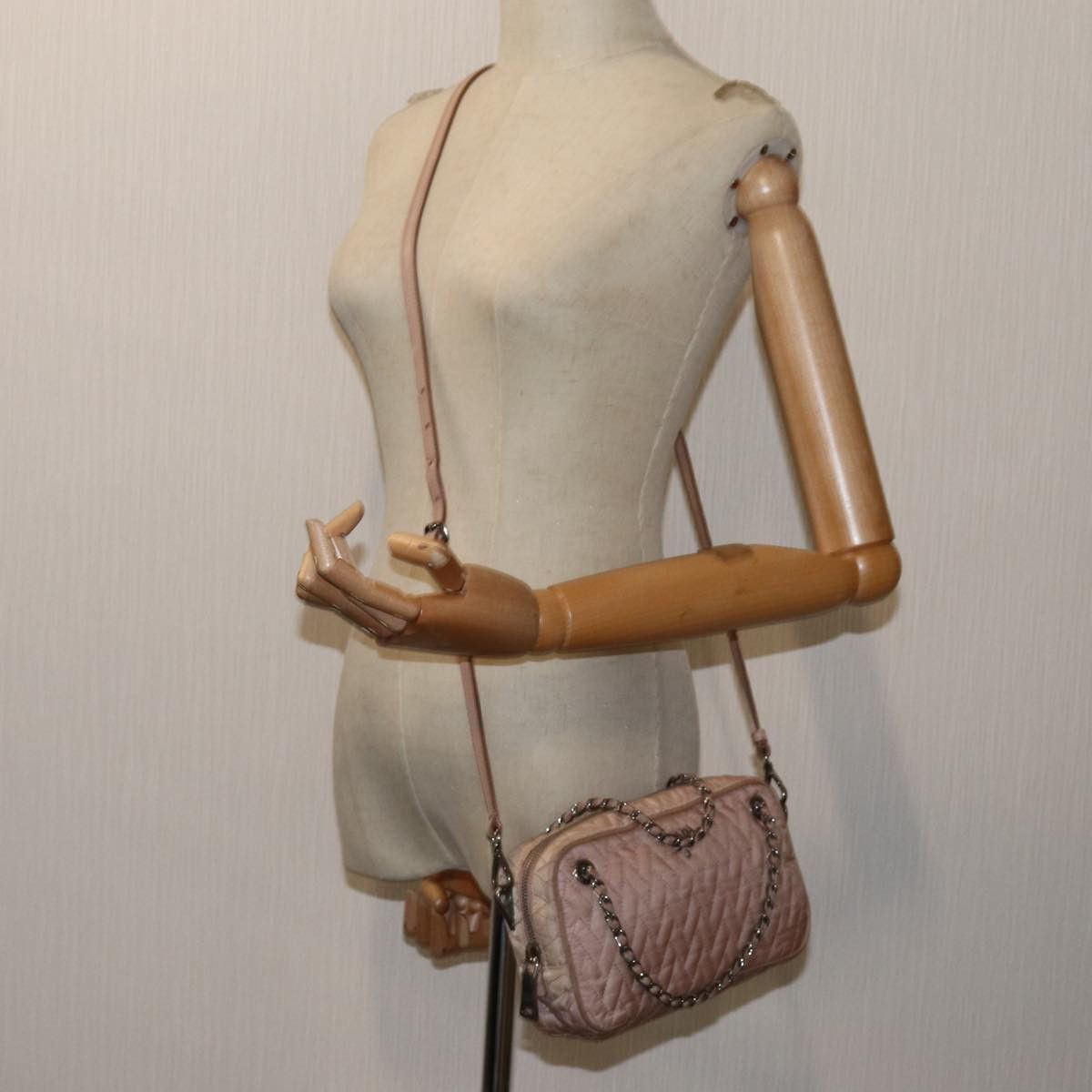 Prada Tessuto Pink Synthetic Handbag (Pre-Owned) Size ONE SIZE - 7 Thumbnail