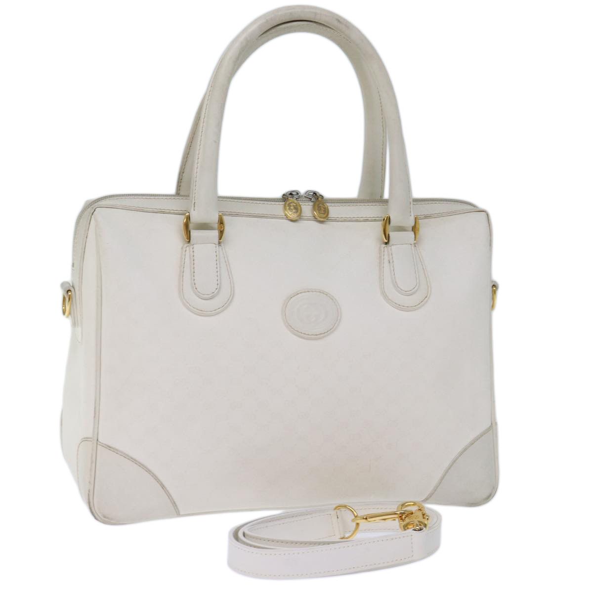 Gucci Gg Canvas White Canvas Handbag (Pre-Owned) Size ONE SIZE - 13 Thumbnail