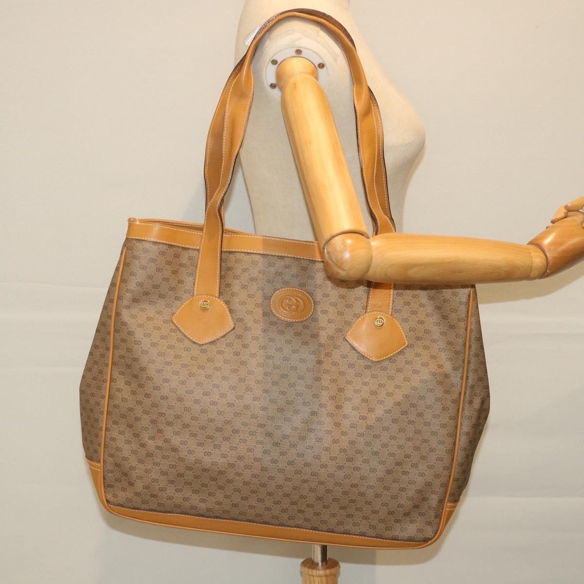 Gucci Gg Supreme Brown Canvas Tote Bag (Pre-Owned) Size ONE SIZE - 7 Thumbnail