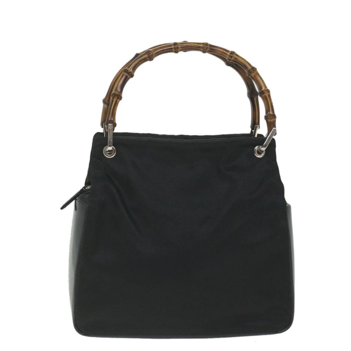 Gucci Bamboo Black Canvas Shoulder Bag (Pre-Owned) Size ONE SIZE - 16 Thumbnail