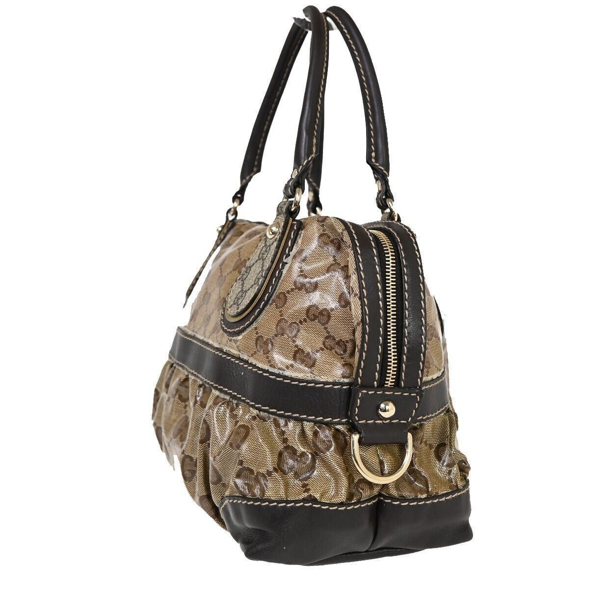Gucci Gg Crystal Beige Canvas Handbag (Pre-Owned) Size ONE SIZE - 14 Thumbnail