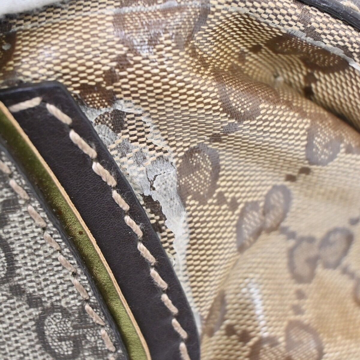 Gucci Gg Crystal Beige Canvas Handbag (Pre-Owned) Size ONE SIZE - 15 Thumbnail