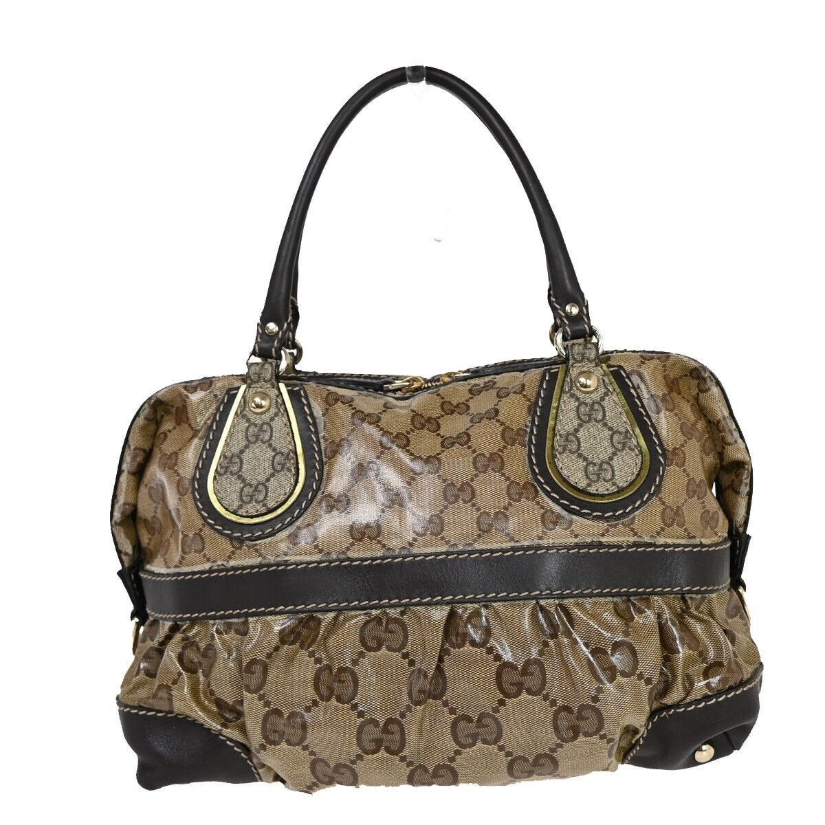 Gucci Gg Crystal Beige Canvas Handbag (Pre-Owned) Size ONE SIZE - 2 Thumbnail