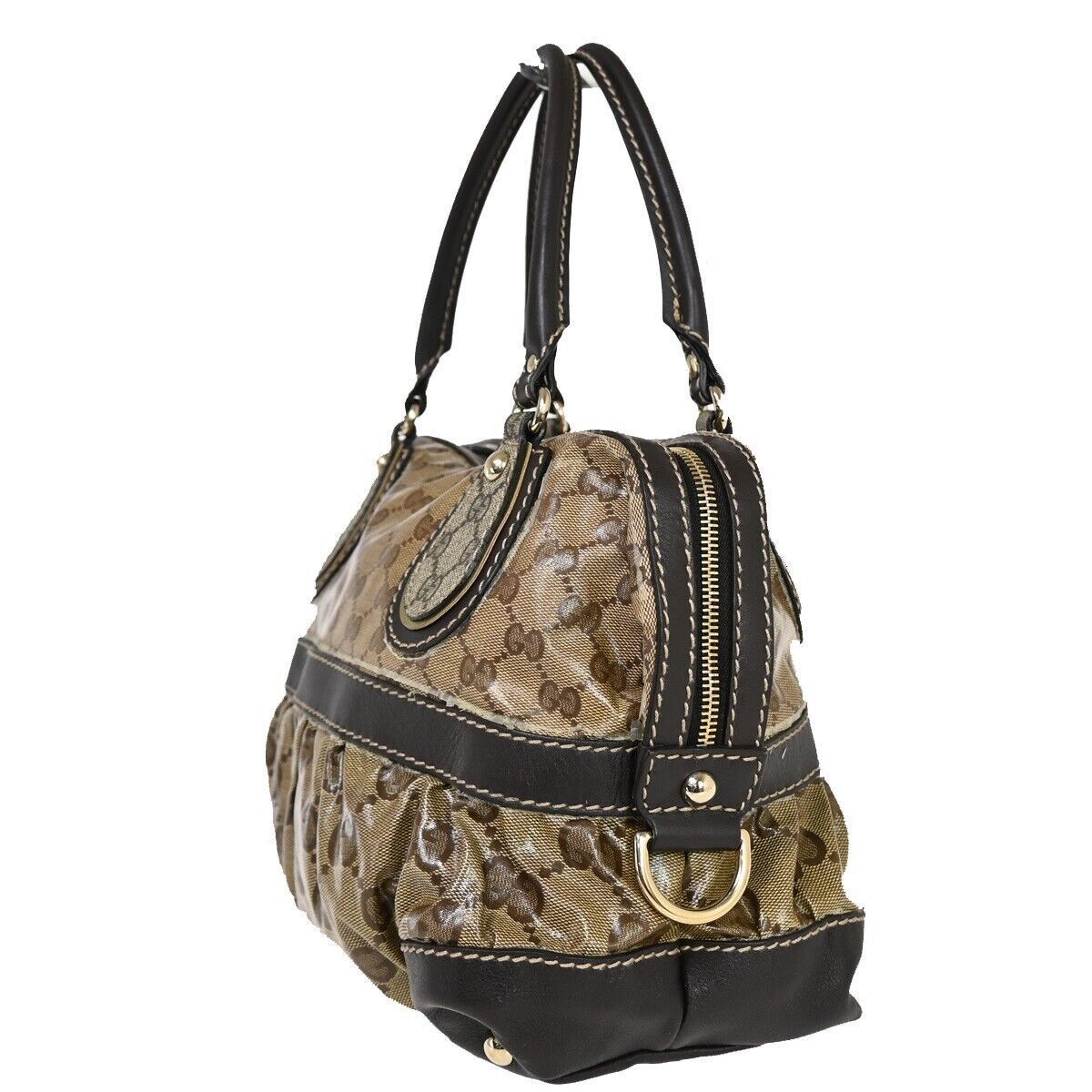Gucci Gg Crystal Beige Canvas Handbag (Pre-Owned) Size ONE SIZE - 3 Thumbnail